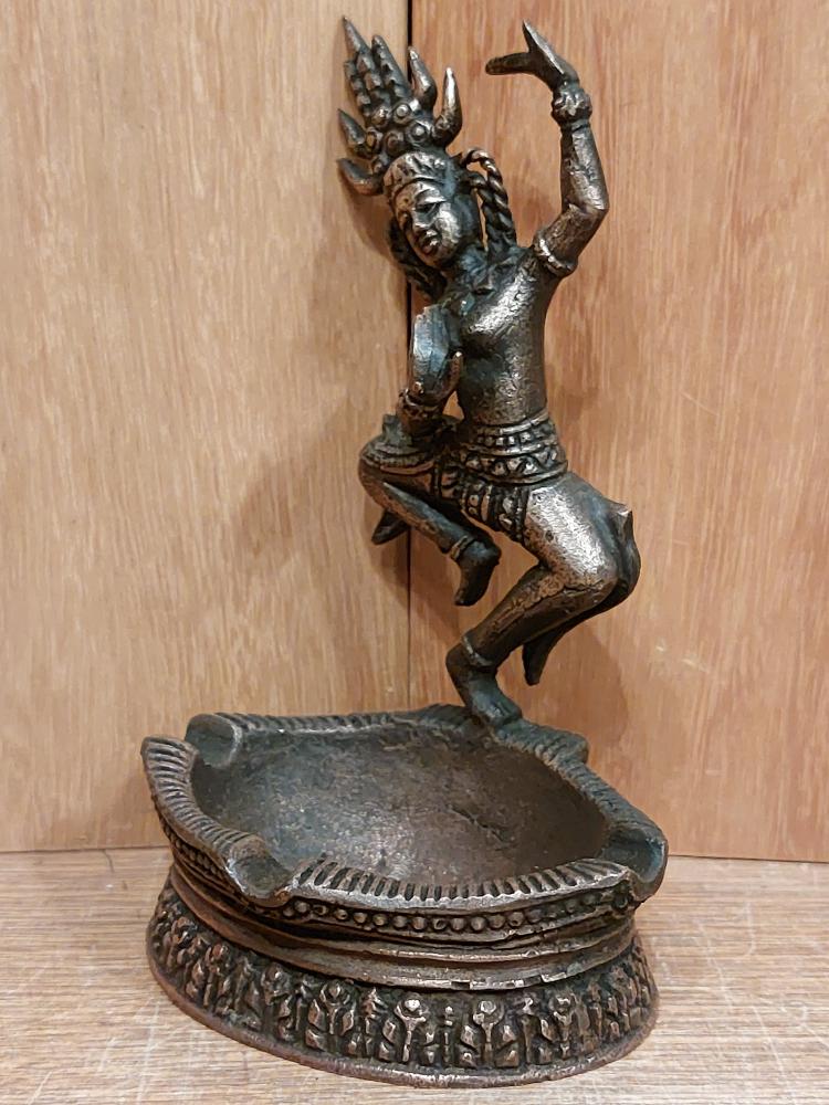Bronze-Figur, Tempeltänzerin - Kambodscha - 21. Jahrhundert