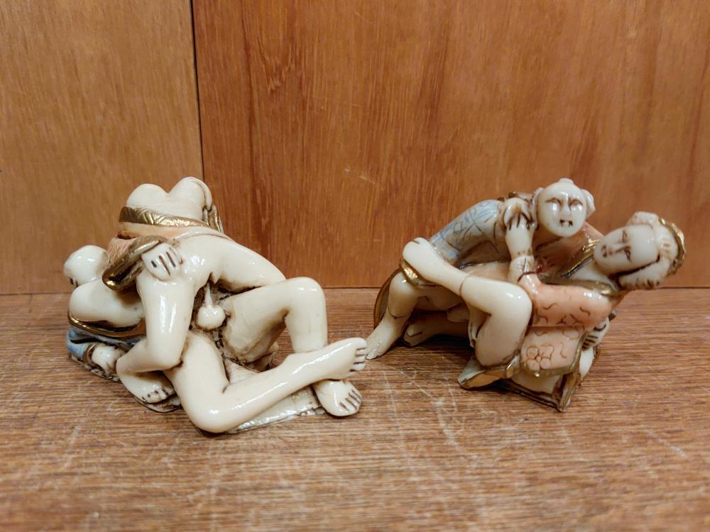 Erotik-Figuren, Sex, Kamasutra  - Japan - Mitte 20. Jahrhundert