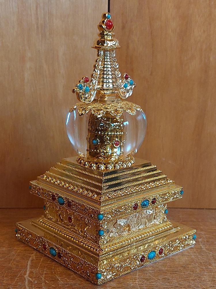 Messing-Figur, Bodhi Pagode  - Tibet -  21. Jahrhundert