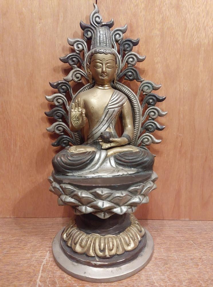 Bronze-Figur, Siddharta Gautama - Nepal - Mitte 20. Jahrhundert