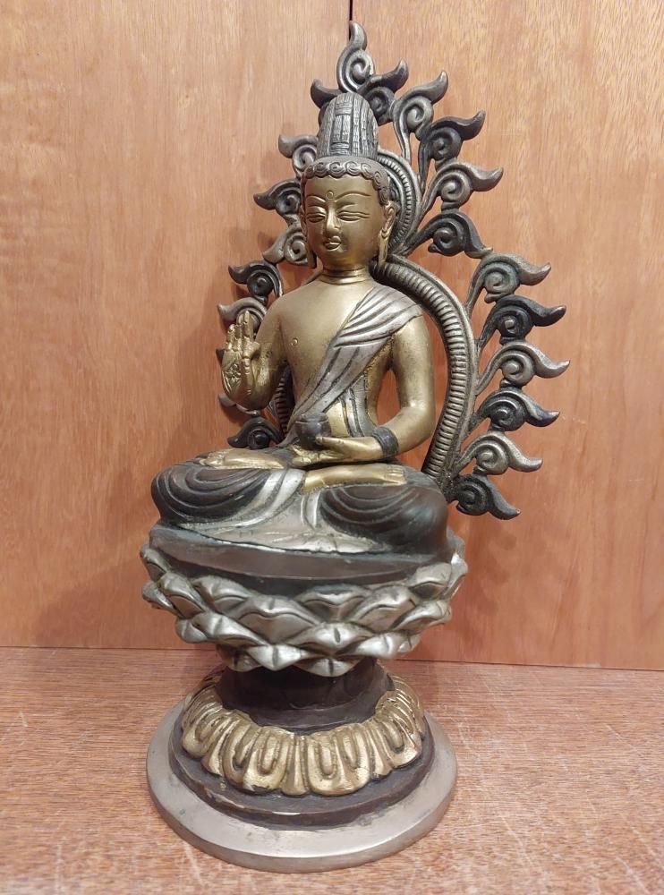 Bronze-Figur, Siddharta Gautama - Nepal - Mitte 20. Jahrhundert