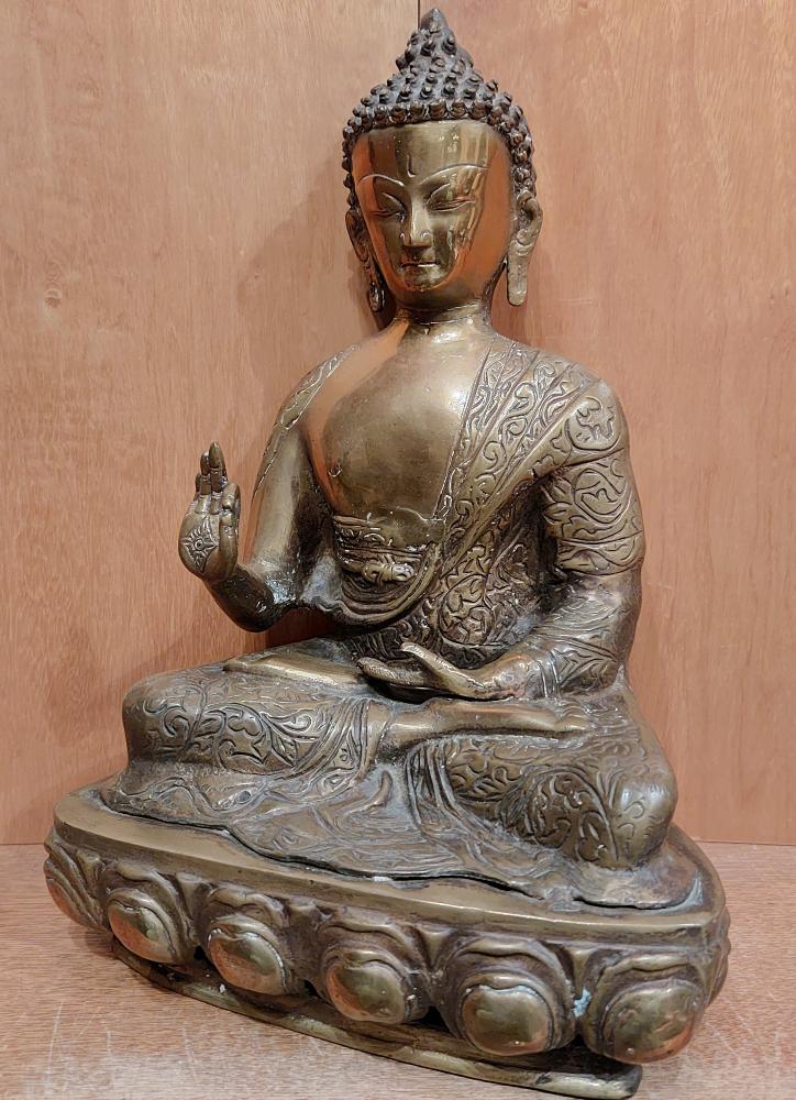 Bronze-Figur, Buddha  - Nepal - Mitte 20. Jahrhundert