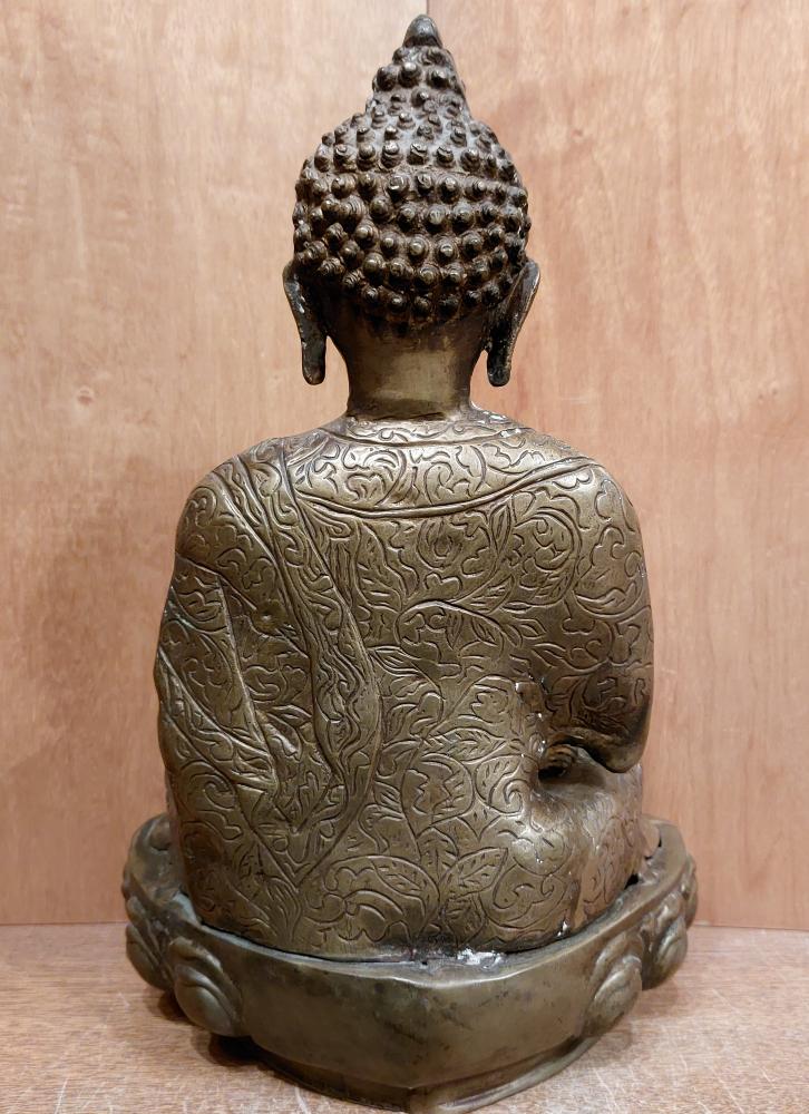 Bronze-Figur, Buddha  - Nepal - Mitte 20. Jahrhundert