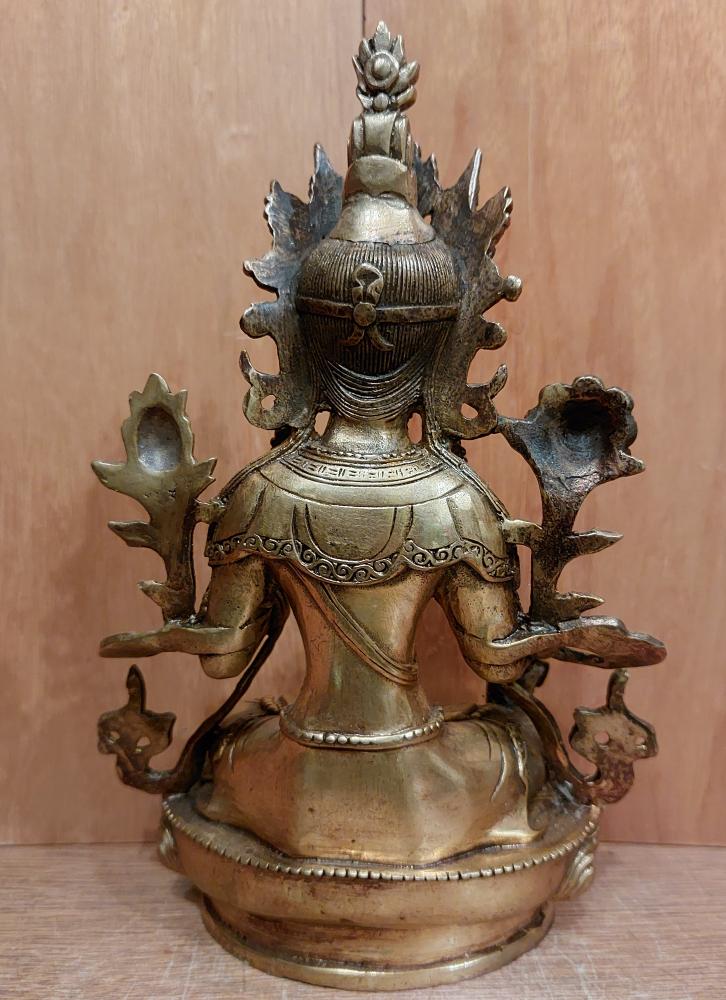 Bronze-Figur, Weiße Tara  - Nepal - 1. Hälfte 20. Jahrhundert
