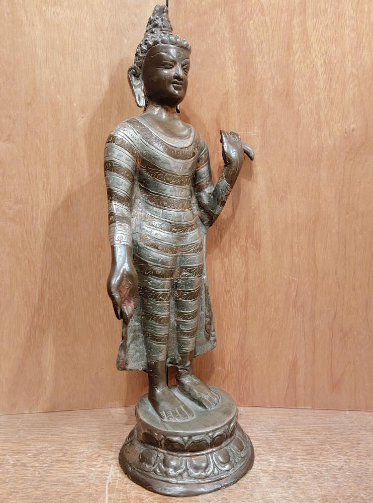 Bronze-Figur, Buddha Sultanganj  - Indien -  20. Jahrhundert