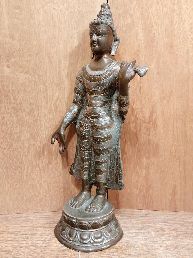 Bronze-Figur, Buddha Sultanganj  - Indien -  20. Jahrhundert