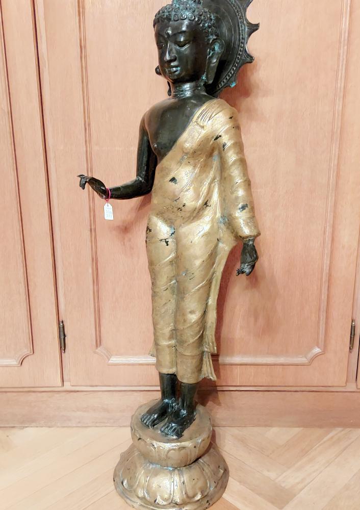 Bronze-Figur, Buddha (91cm)  - Bali - 20. Jahrhundert