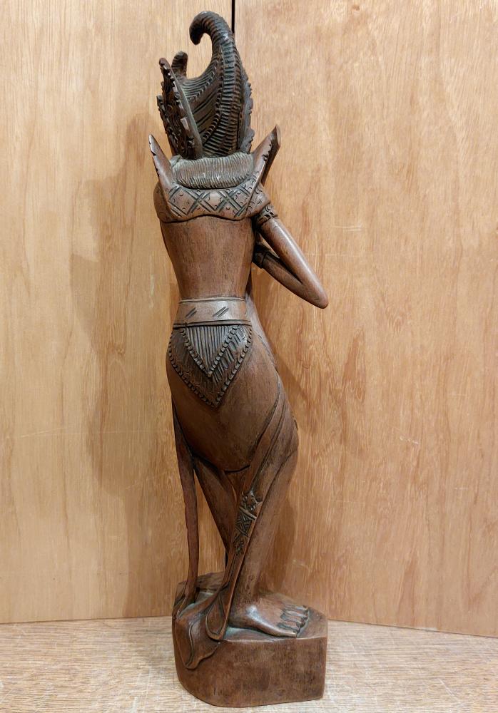 Holz-Figur, Tänzerin  - Bali - Mitte 20. Jahrhundert