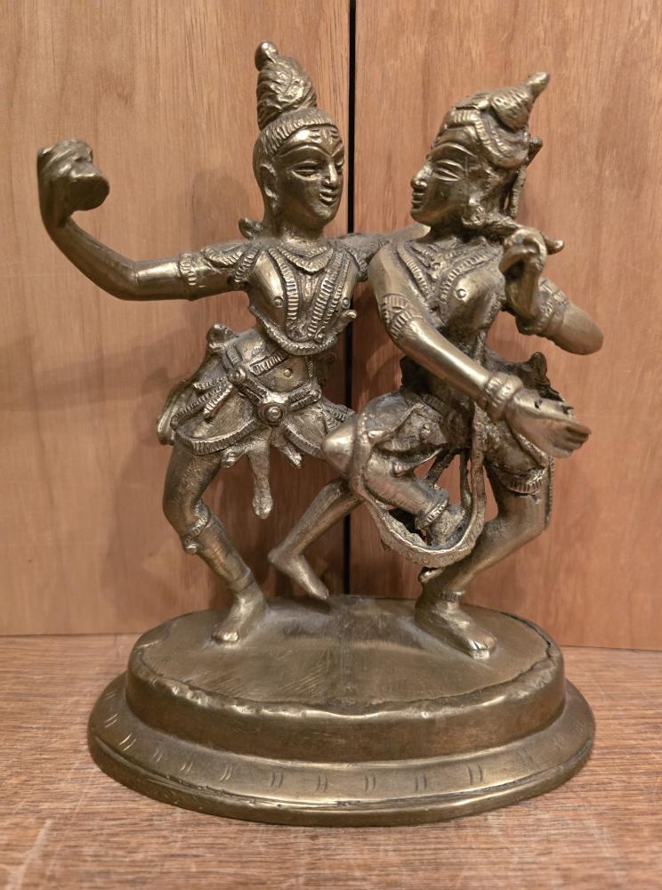 Bronze-Figur, Tanzendes Paar  - Indien - 2. Hälfte des 20. Jahrhunderts