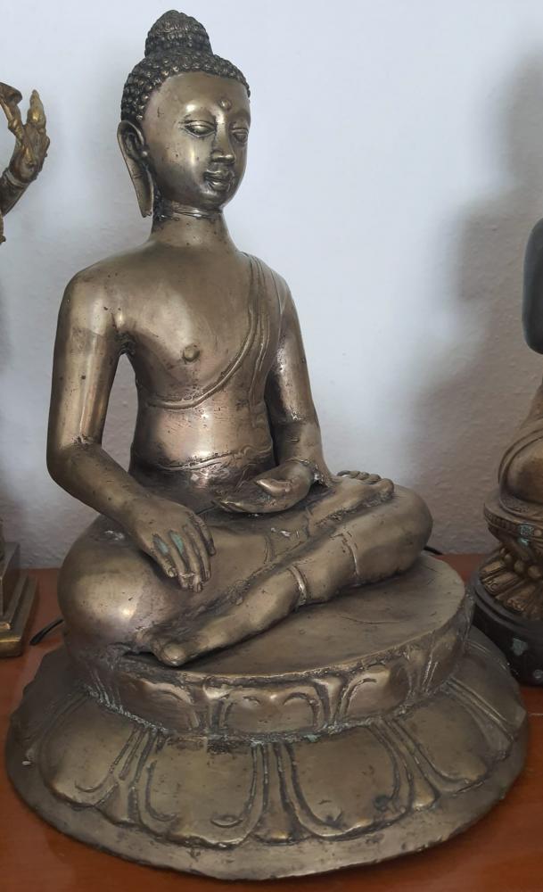 Buddha-Figur, Bronze - Myanmar - Ende des 20. Jahrhunderts