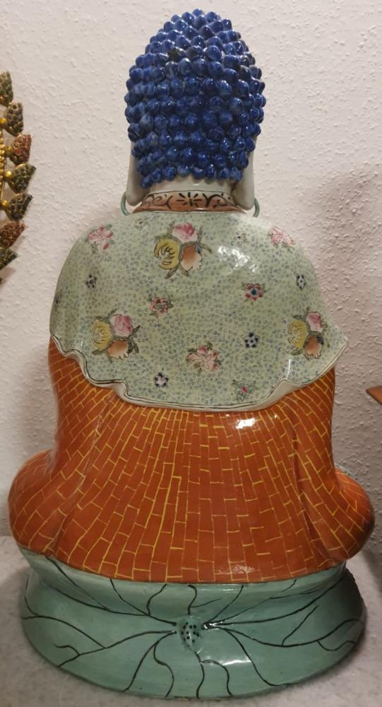 Buddha-Figur, (55cm) Porzellan - China - Mitte 20. Jahrhundert
