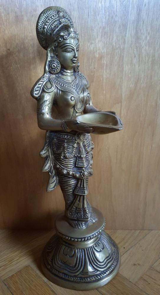 Bronze-Figur, Lakshmi  - Indien - 1. Hälfte 20. Jahrhundert