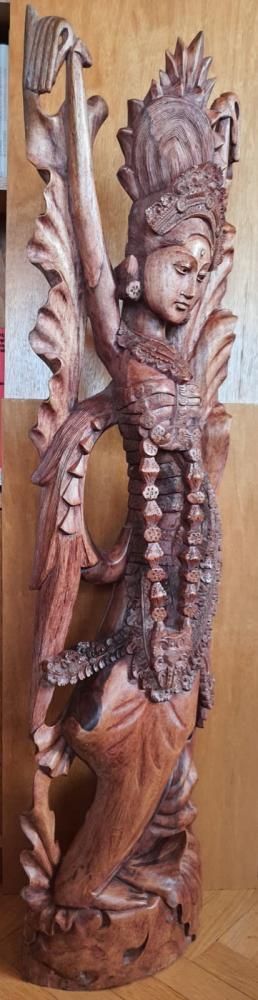 Holz-Figur, (90cm) Dewi Sri  - Bali - Mitte 20. Jahrhundert