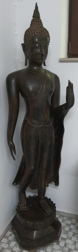 Buddha-Figur, (195cm) Bronze  - Thailand - Anfang 20. Jahrhundert