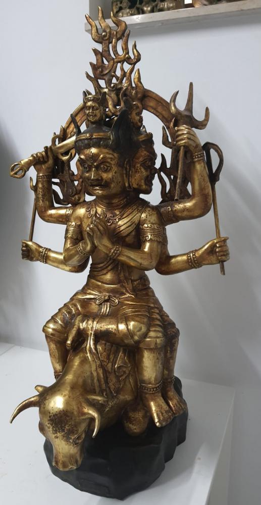 Buddha-Bronze, (94,5cm) Yamantaka   - Tibet - Japan - Anfang 20. Jahrhundert