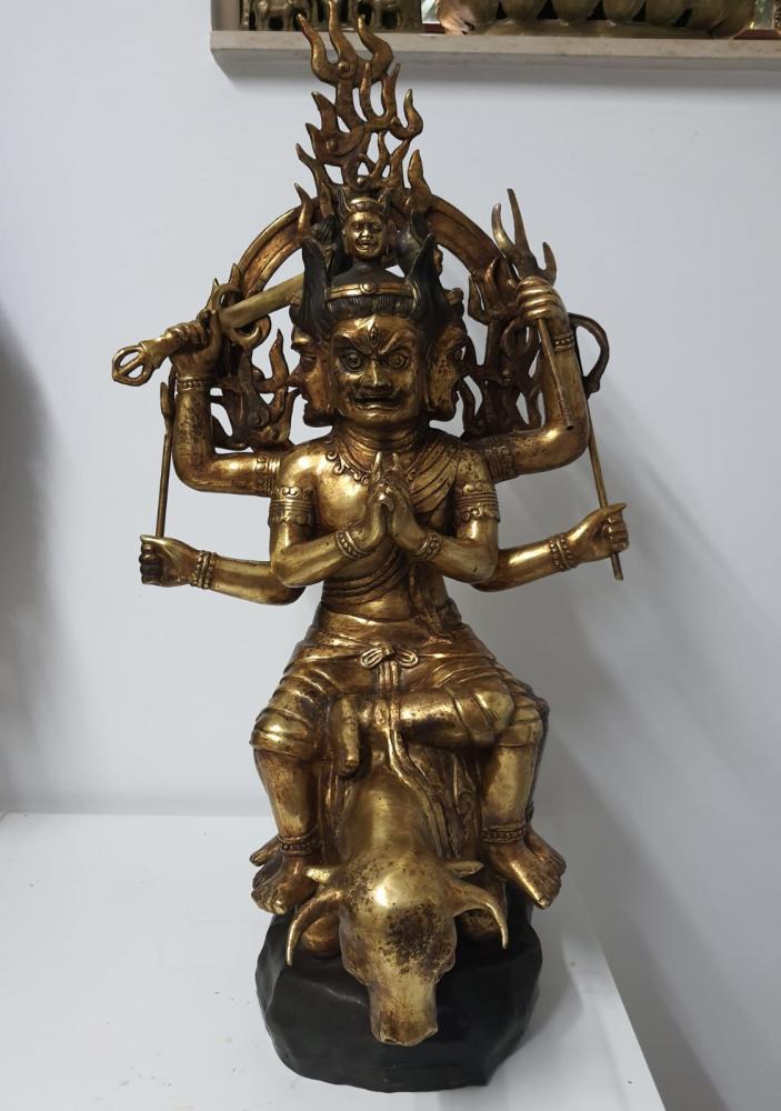 Buddha-Bronze, (94,5cm) Yamantaka   - Tibet - Japan - Anfang 20. Jahrhundert