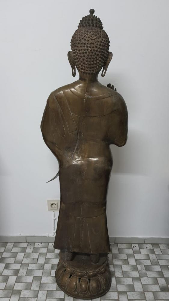 Buddha-Figur, (134cm) Bronze  - Thailand - Anfang 20. Jahrhundert